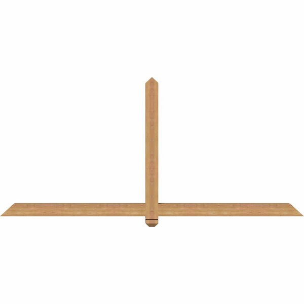 Ekena Millwork Eugene Smooth Timber Gable Bracket, Western Red Cedar, 84"W x 38"H x 3 1/2"D x 3 1/2"F, 11/12 Pitch GBW084X38X0404EUG00SWR - main